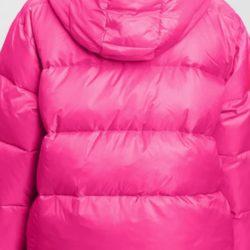 Barbiecore Gap Barbie Pink Recycled Eco-friendly Puffer NWT XXL - Picture 14 of 15